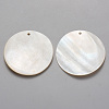 Natural Freshwater Shell Pendants SHEL-R021-01-2