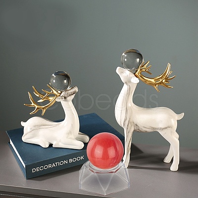 2Pcs 2 Style Natural Quartz Crystal Ball DJEW-CP0001-08-1