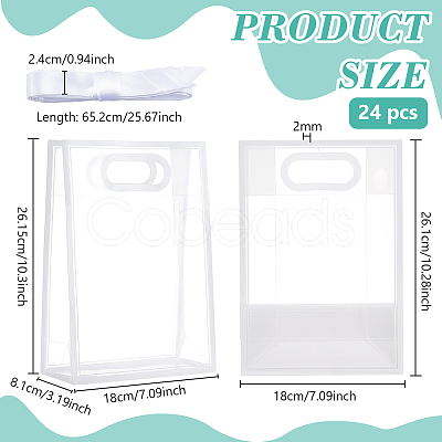 Rectangle PP Plastic Storage Tote Bags ABAG-WH0046-60A-1
