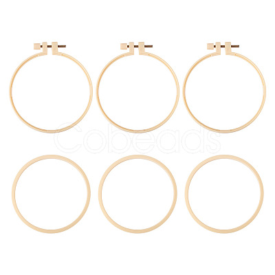 Plastic Imitation Bamboo Cross Stitch Embroidery Hoops TOOL-TADJ0001-03C-1