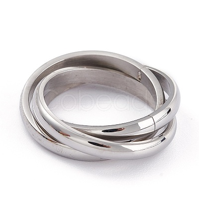 Unisex 304 Stainless Steel Finger Rings RJEW-K233-06D-P-1