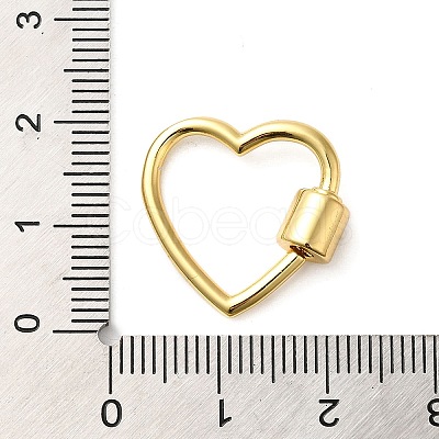 Rack Plating Brass Screw Carabiner Lock Charms KK-D047-09G-1