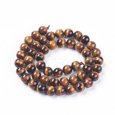 Natural Tiger Eye Beads Strands G-E528-02A-1