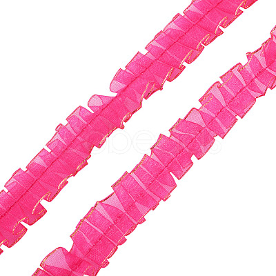 10M Double Layer Polyester Lace Ribbon OCOR-TA0004-14G-1
