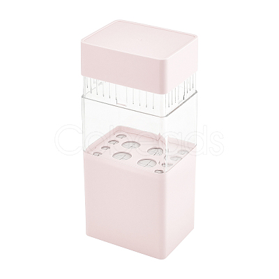 ABS with Plastic Cosmetic Brush Storage Container AJEW-WH0168-18B-1