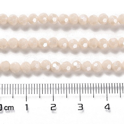 Electroplate Opaque Glass Beads Strands EGLA-A035-P4mm-A05-1