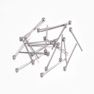 Tarnish Resistant 304 Stainless Steel Ball Head Pins STAS-O105-04-0.6x18mm-1