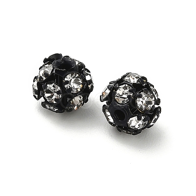 6mm Brass Crystal Rhinestone Beads KK-S519-01A-EB-1