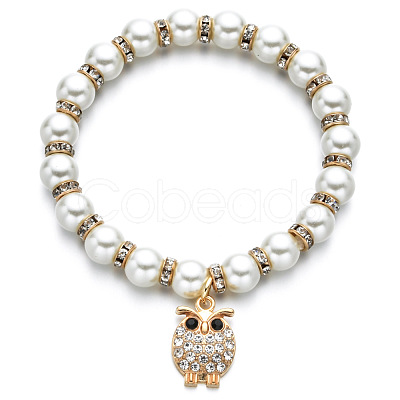 Alloy & Crystal Rhinestone Charm Bracelets FS-WGAEA4B-01-1