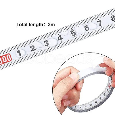 Carbon Steel Back Adhesive Ruler TOOL-WH0129-23-1