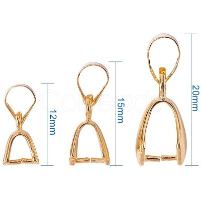 Brass Ice Pick Pinch Bails KK-PH0034-03-1