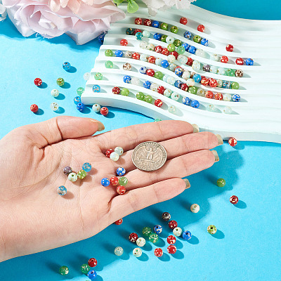 Picasso Baking Paint Glass Seed Beads SEED-TA0001-61B-1