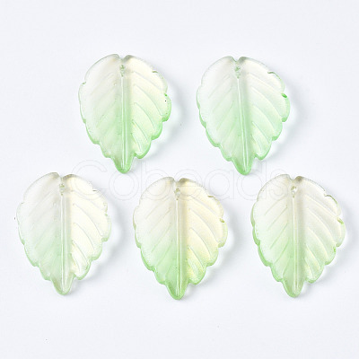 Spray Painted Glass Pendants GLAA-N042-004-1