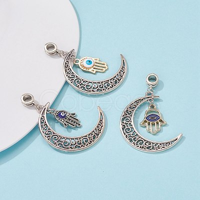 Tibetan Style Alloy European Dangle Charms PALLOY-JF00711-1