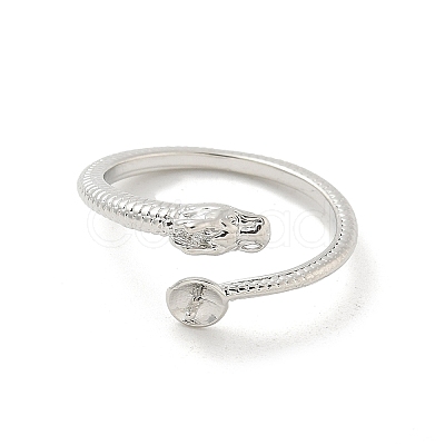 Brass Cup Peg Open Cuff Ring Settings KK-G518-10P-01-1