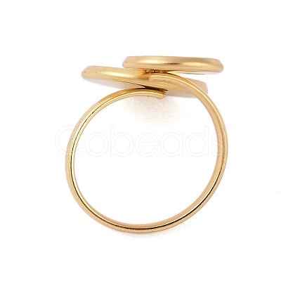 304 Stainless Steel Open Cuff Ring Findings STAS-E124-05O-G-1