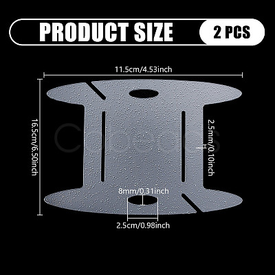 Rectangle Acrylic Thread Winding Boards AJEW-WH0460-157-1