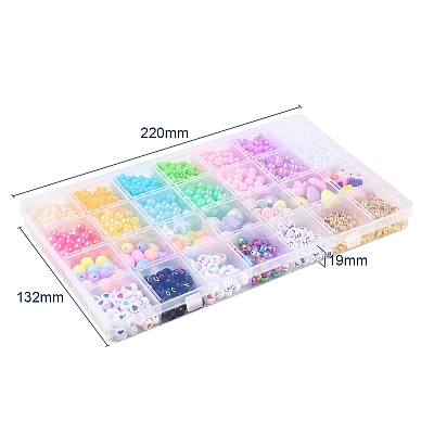 1789Pcs Craft & Plating & Opaque & Spray Painted Acrylic Beads DIY-YW0002-79-1