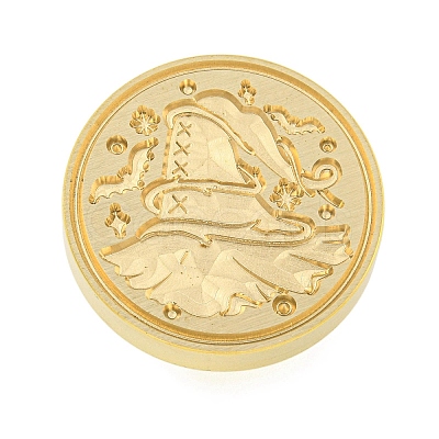 Halloween Series Wax Seal Brass Stamp Heads AJEW-M039-01E-1