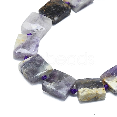 Natural Purple Fluorite Beads Strands G-F725-35-1