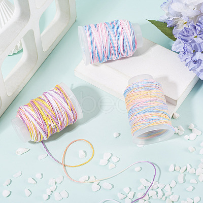 3 Rolls 3 Colors Segment Dyed Macrame Cotton Cord OCOR-TA0004-20A-1