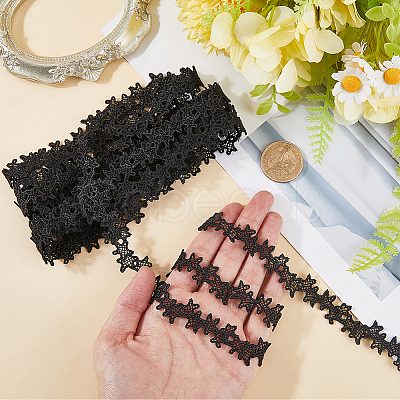 Star Polyester Lace Trim Ribbon OCOR-WH20003-13A-1