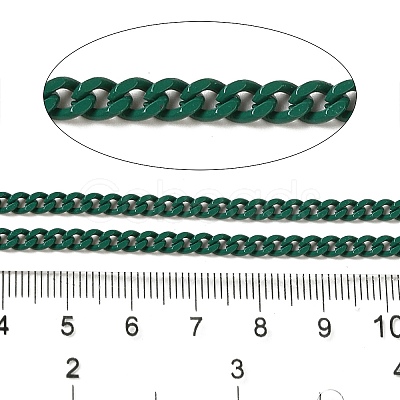 Spray Painted 304 Stainless Steel Curb Chains STAS-B067-05B-07-1