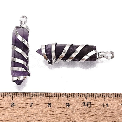 Natural Amethyst Pointed Pendants GG-N001-01P-02-1