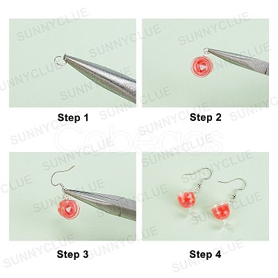 SUNNYCLUE Cup Bottle Pendant Earring Necklace DIY Making Kits DIY-SC0017-84-1