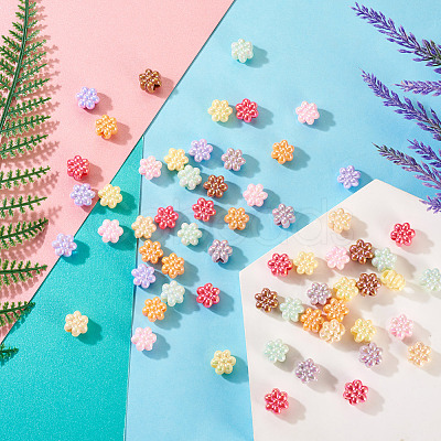 90Pcs 9 Colors Opaque Acrylic European Beads SACR-TA0001-30-1