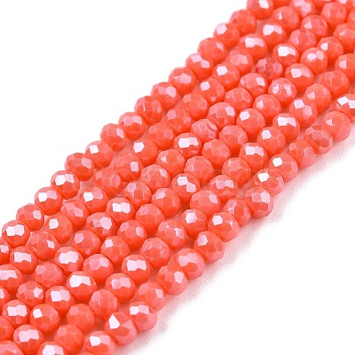 Electroplate Glass Beads Strands EGLA-A044-P1mm-A21-1