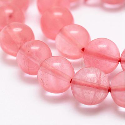 Cherry Quartz Glass Bead Strands G-P256-06-4mm-1