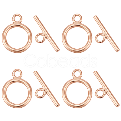 925 Sterling Silver Toggle Clasps STER-BC0004-38RG-1