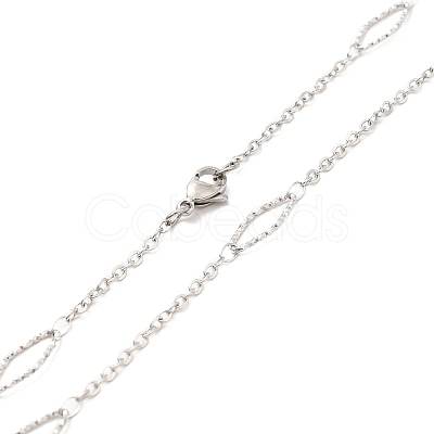 Non-Tarnish 304 Stainless Steel Necklaces STAS-D084-28P-1