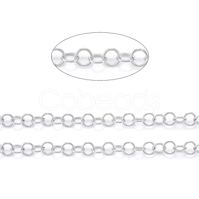 Tarnish Resistant 304 Stainless Steel Rolo Chains CHS-F011-08A-P-1