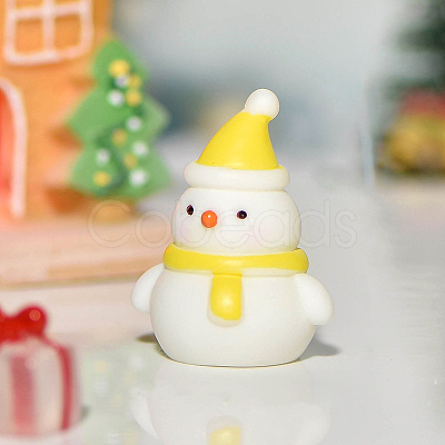 Christmas Themed Resin Snowman Figurine XMAS-PW0001-091B-1