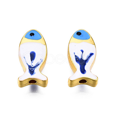 Rack Plating Alloy Enamel Beads PALLOY-N157-046D-1