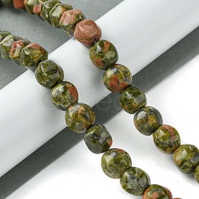 Natural Unakite Beads Strands G-H023-A02-01-1