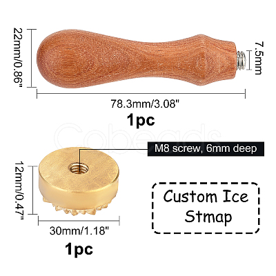 1Pc Brass Stamp Head DIY-OC0004-18B-1