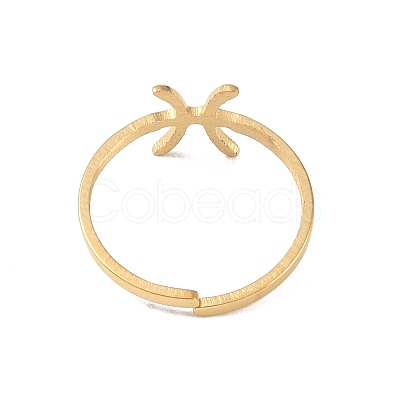 Real 18K Gold Plated 304 Stainless Steel Adjustable Finger Ring RJEW-L115-01G-03-1