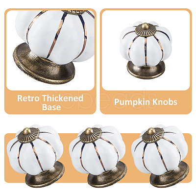 Porcelain Door Drawer Pull Handles PORC-WH0015-09AB-1