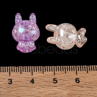 Transparent Crackle Acrylic Beads AC-CBA4496-04-1
