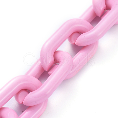 Handmade Opaque Acrylic Cable Chain AJEW-JB00574-07-1