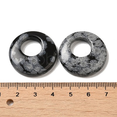 Natural Snowflake Obsidian Pendants G-T122-76M-1