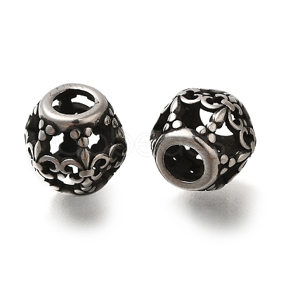 304 Stainless Steel European Beads STAS-D191-08F-AS-1