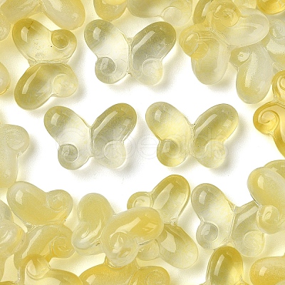 50Pcs Transparent Spray Painted Glass Beads GLAA-YW0004-97C-1