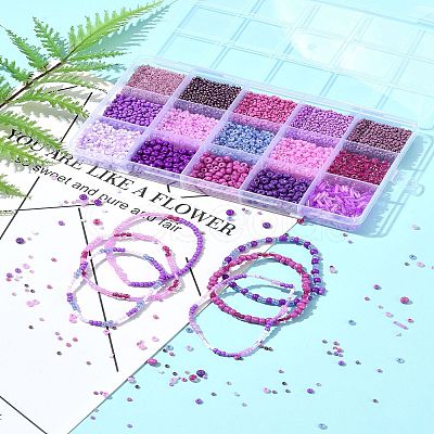 150G 15 Styles Baking Paint Glass Seed Beads SEED-FS0001-31B-1