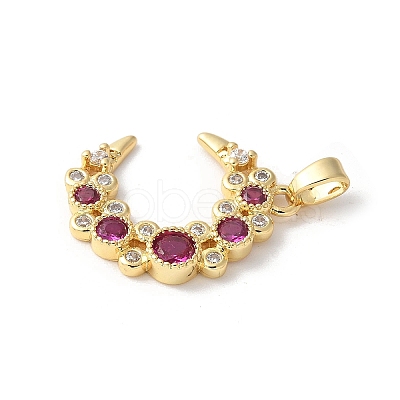 Brass Micro Pave Cubic Zirconia Pendants KK-K403-02G-03-1