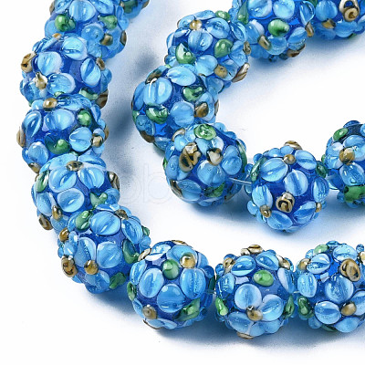 Handmade Lampwork Beads Strands LAMP-N021-015A-07-1