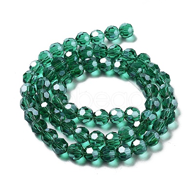 Electroplate Transparent Glass Beads Strands EGLA-A035-T8mm-A18-1